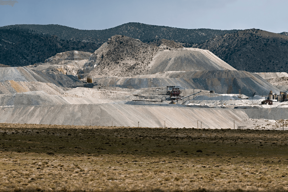 Image of a tailings reservoir at a mine site.
