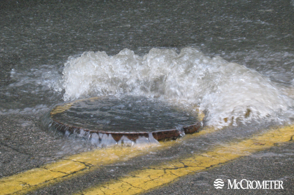Flooded manhole